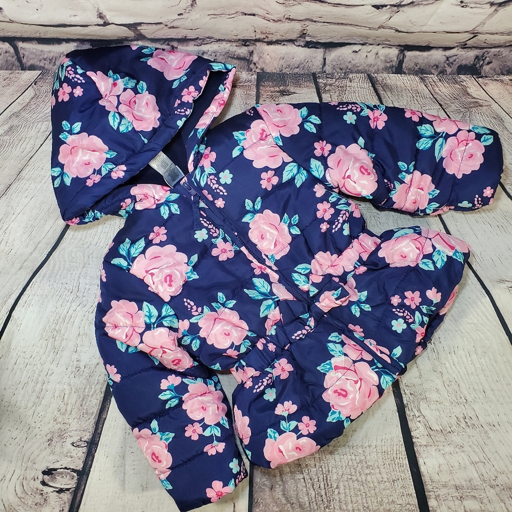 Little Me Toddler Girl Floral Coat